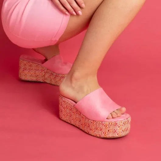 TRIBE Pink Faux Suede