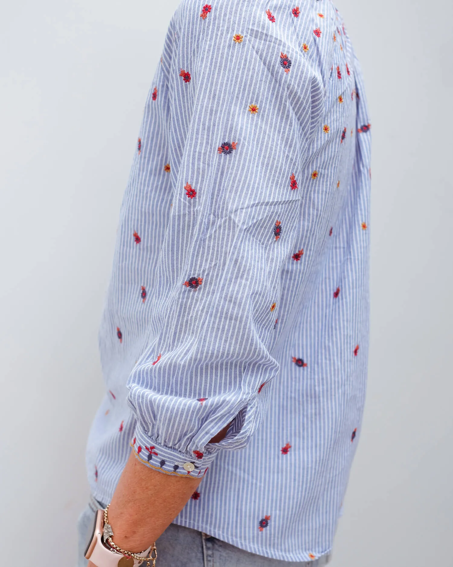 V Morie top in stripe